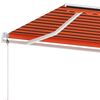 vidaXL Toldo de pie autom&aacute;tico naranja y marr&oacute;n 300x250 cm