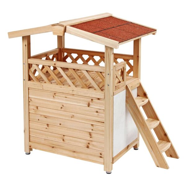 Kerbl Casa para gatos Tyrol Alpin marr&oacute;n claro 88x57x77 cm