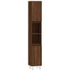 vidaXL Set de muebles de ba&ntilde;o 3 pzas madera contrachapada roble marr&oacute;n