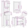 vidaXL Juego de Muebles de Ba&ntilde;o con caj&oacute;n con puerta 3 pcs Marr&oacute;n miel