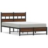 vidaXL Estructura de cama sin colch&oacute;n metal marr&oacute;n roble 120x190 cm