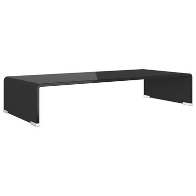 vidaXL Soporte para TV/Elevador monitor cristal negro 70x30x13 cm