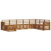 vidaXL Conjunto de sof&aacute;s de exterior 8 pcs Natural