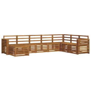 vidaXL Conjunto de sof&aacute;s de exterior 8 pcs Natural