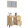 vidaXL Set de muebles de ba&ntilde;o 2 pzas madera contrachapada roble Sonoma