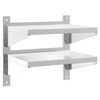 vidaXL Estante de pared acero inoxidable plateado 50x40x48 cm