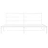 vidaXL Estructura cama sin colch&oacute;n con cabecero metal blanco 183x213cm