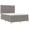 vidaXL Cama tipo Box Spring con colch&oacute;n Taup&eacute; 140 x 200 cm tela