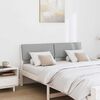vidaXL Cabecero tapizado Gris Claro 160 cm Madera de pino macizo