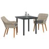 vidaXL Conjunto de Comedor de Jard&iacute;n 3 pcs Gris Claro rat&aacute;n sint&eacute;tico