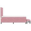 vidaXL Cama tipo Box Spring con colch&oacute;n Rosa 90 x 190 cm Terciopelo