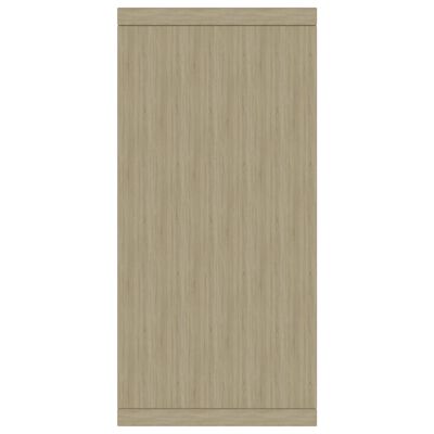 vidaXL Aparador madera contrachapada blanco y roble Sonoma 88x30x65 cm