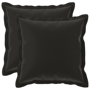 vidaXL Funda de almohada 2 uds. HOUTEN Negro 30 x 30 cm Poli&eacute;ster