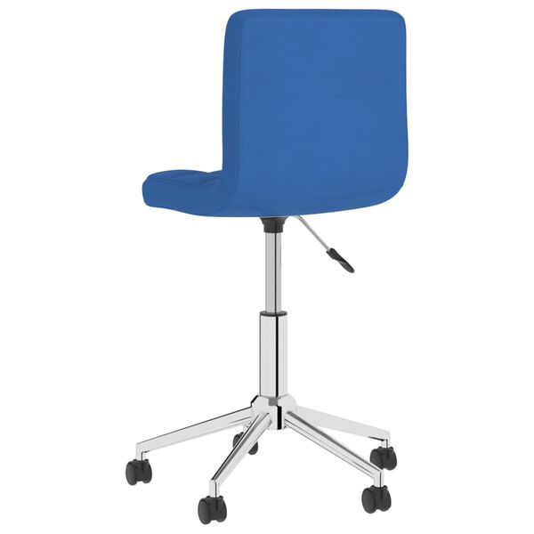 vidaXL Sillas de comedor giratorias 4 unidades tela azul