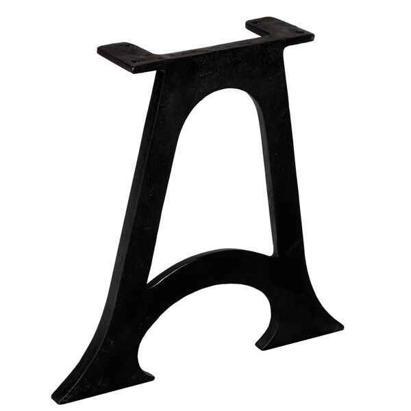 vidaXL Patas mesa de comedor en A hierro fundido base arqueada 2 uds