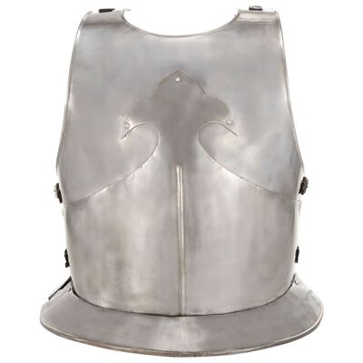 vidaXL Réplica de coraza de armadura medieval LARP acero plateado