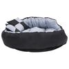 vidaXL Cojín para perro reversible y lavable gris y negro 110x80x23 cm