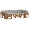 vidaXL Conjunto de sof&aacute;s de exterior 10 pcs Gris Natural y Claro