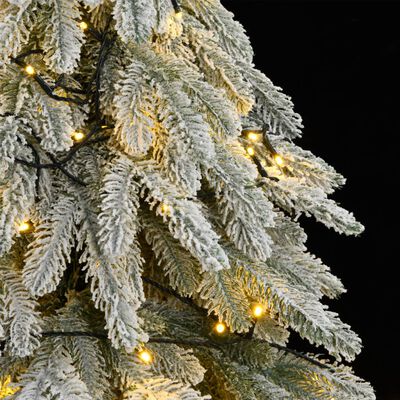 vidaXL Árbol de Navidad artificial con 300 LED y nieve 180 cm
