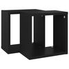 vidaXL Estantes cubo de pared 2 unidades negro 26x15x26 cm