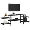 vidaXL Mueble para TV madera contrachapada negro 157x35x52 cm