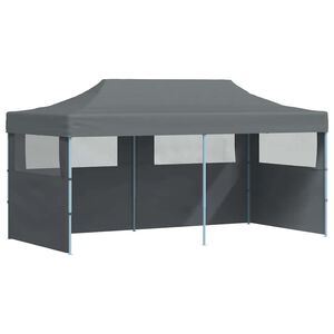 vidaXL Carpa plegable Pop-up con paredes laterales 3x6 m antracita