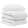 vidaXL Edred&oacute;n con almohada 2 uds. Blanco Microfibra