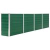 vidaXL Jardinera elevada de acero galvanizado verde 320x40x77 cm