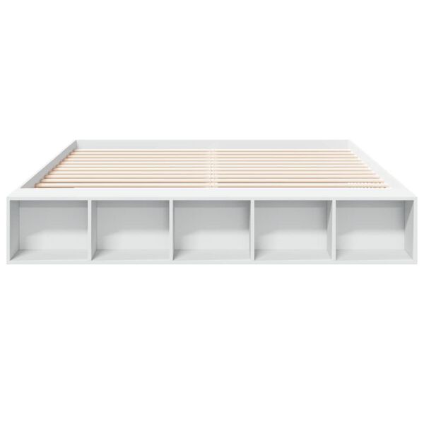 vidaXL Estructura de cama madera de ingeniería blanca 180x200 cm