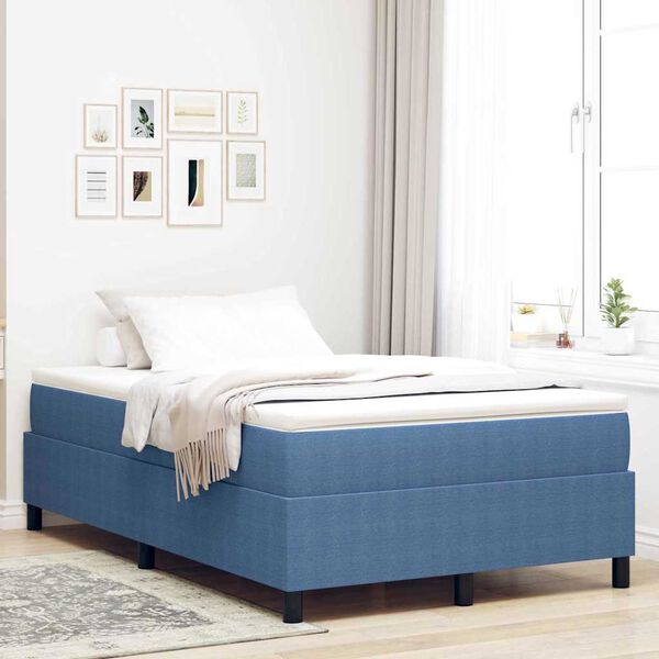 vidaXL Cama tipo Box Spring Azul y 120 x 190 cm Tela de Pana