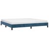 vidaXL Estructura cama sin colch&oacute;n terciopelo azul oscuro 200x200 cm