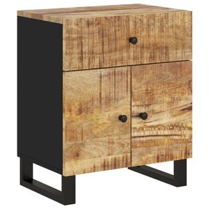 vidaXL Mesita de noche madera mango madera contrachapada 50x33x60 cm