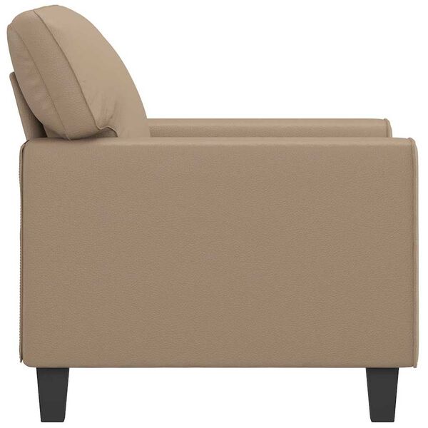vidaXL Sill&oacute;n cuero sint&eacute;tico color capuchino 60 cm