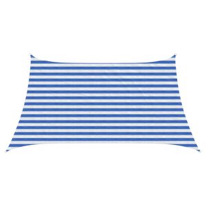 vidaXL Toldo Vela 3 / 4 x 2 m HDPE Rectangular Azul y Blanco
