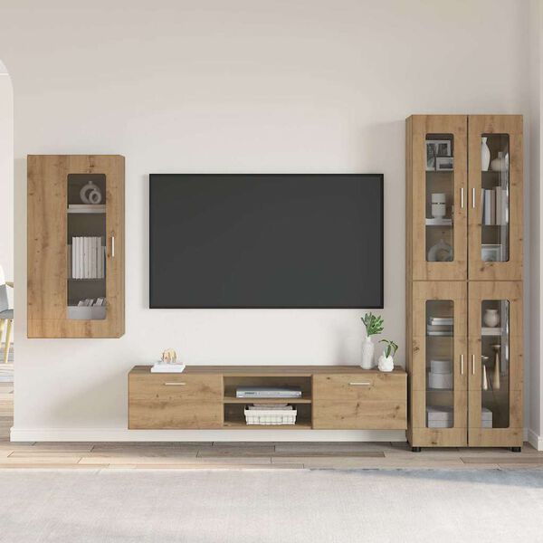 vidaXL Conjunto de mueble de TV con caj&oacute;n FLORIN Roble artesanal