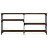 vidaXL Mesa consola madera de ingenier&iacute;a marr&oacute;n roble 160x29x75 cm
