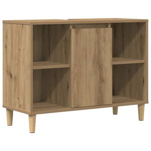 vidaXL Mueble de ba&ntilde;o madera de ingenier&iacute;a roble artisian 80x33x60 cm