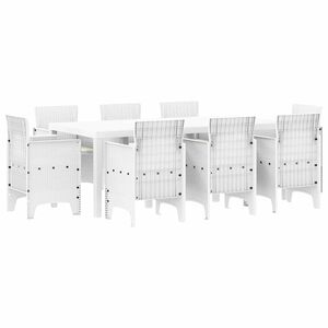 vidaXL Conjunto de Comedor de Jard&iacute;n 9 pcs Polipropileno