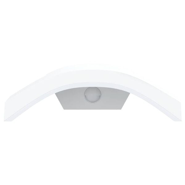 vidaXL L&aacute;mpara de pared de exterior LED con sensor aluminio blanco