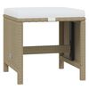 vidaXL Set comedor de jard&iacute;n 19 pzas con cojines rat&aacute;n sint&eacute;tico beige