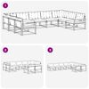 vidaXL Conjunto de sof&aacute;s de exterior 9 pcs Gris Natural y Claro