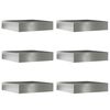 vidaXL Borde de C&eacute;sped 6 uds. 60 x 60 x 13 cm Acero Galvanizado