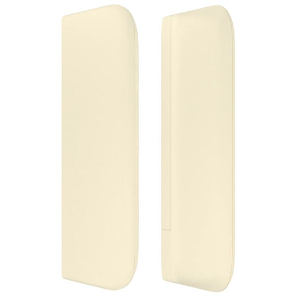 vidaXL Cabecero de cuero sint&eacute;tico color crema 103x16x78/88 cm