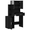 vidaXL Mesa Tocador Roble Negro 80 x 35 x 132 cm Madera de ingenier&iacute;a