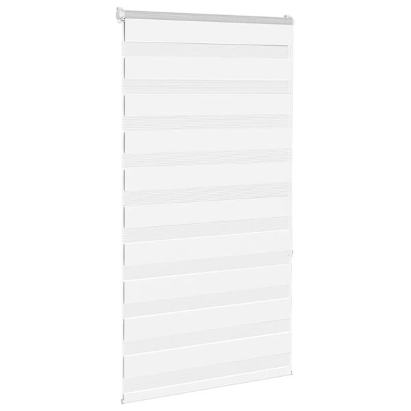 vidaXL Estor cebra blanco 70x150 cm tejido ancho 65,9 cm poliéster