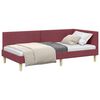 vidaXL Estructura de cama en esquina Rojo vino 100 cm x 200 cm