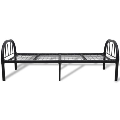 vidaXL Estructura de cama de metal negra 75x200 cm