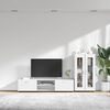 vidaXL Conjunto de mueble de TV FLORIN brillante Madera de ingenier&iacute;a