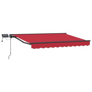 vidaXL Armaz&oacute;n de toldo manual con LEDs Rojo y Antracita 3 x 2,5 m