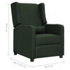 vidaXL Sill&oacute;n reclinable de tela verde oscuro